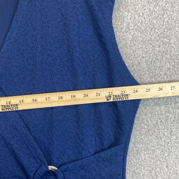 Liz Claiborne stretch knit midi dress wrap front professional sophisticated XXL - Picture 7 of 10